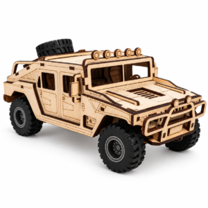 4x4 tout-terrain 3D en bois