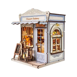 Book nook boulangerie miniature LED