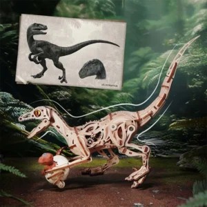 Vélociraptor mécanique 3D en bois ROKR