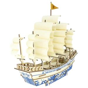 Petit voilier 3D en bois