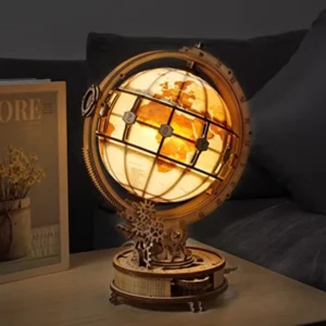 Globe lumineux 3D en bois Robotime