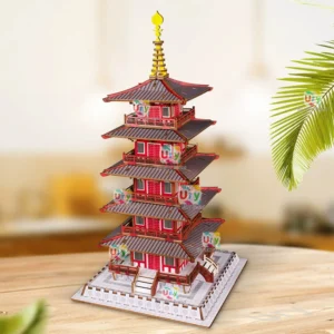 Pagode chinoise 3D en bois