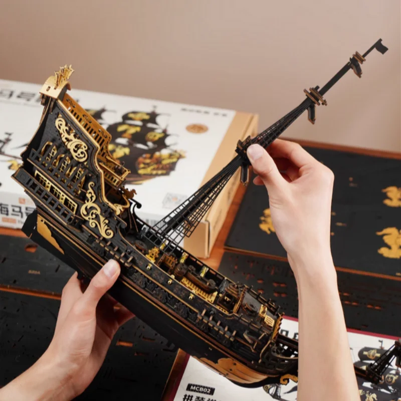 Bateau Seahorse Barque 3D en bois ROKR