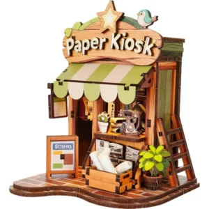 Kiosque à journaux miniature lumineux à construire