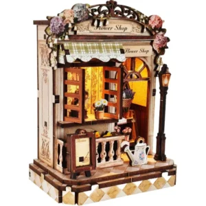 Boutique de fleurs miniature lumineuse à construire