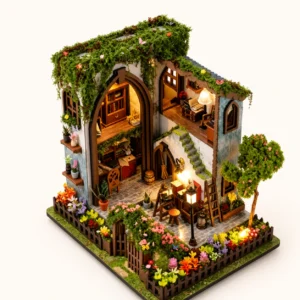 Pavillon de jardin miniature LED à construire